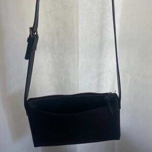 Lucky brand crossbody shoulder black purse - real leather